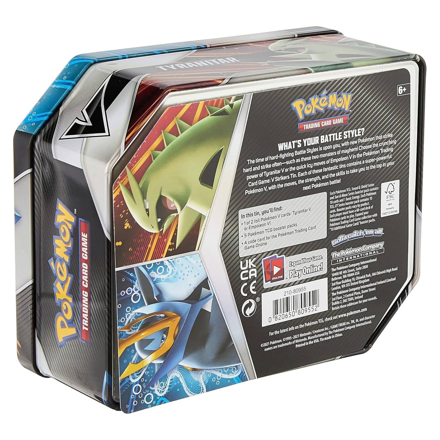 POKEMON  
GAME CARD TRADING  
TYRANITAR PORCHAN TRADING CARD GAME BATTLE STYLE?  
Pokemon that strike, WHAT'S YOUR upon you, with new Choose the crunching Styles is mayhemi Trading Battle monsters of Pokemon of hard-fighting two Vin the -powerful The time as these of Empoleon a and strike often-such the quick icy moves fantastic oins contains to the top in your hard ofTyranitar or of these skills to take you power Tin. Each and the Game: y Strikers the strength, battlel Card with the moves, Pokemon Pokemon V, next Each FSC you Find: Tyranitar In this oin, y cards: Each 1of2 foil Pokemon VS packs or Empoleon TCG booster Trading Card 20 Pokemon Pokemon catch, em for the code card Golla Game Online Company The Poliemon Wor Games International UK Expand Company CA ONLINE ayOnline! 210-809555 The 820650 809552 0 IHE check  on the Pokemon latest info Centures For the Nintendo Pokemon. 1385- the USA 2021 Printed in