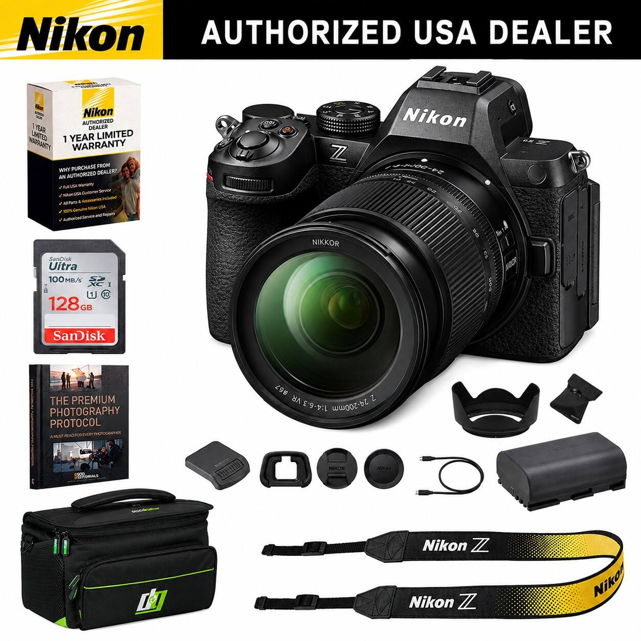 Bundle - Nikon - Z5II FX Full-Frame Mirrorless Camera w/ 24-200mm Lens Kit + Deco Essentials eBook Package