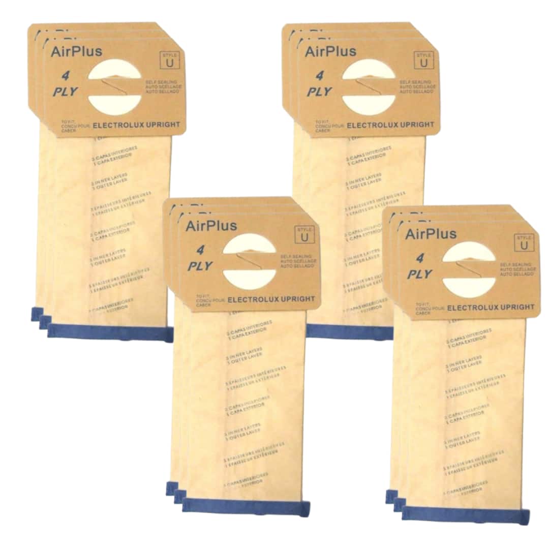 EnviroCare - 12-Pack Electrolux Upright Style U Bags – Fits Aerus, Discovery, Prolux