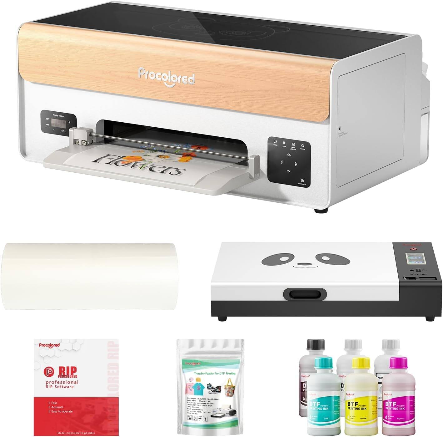 Procolored Howets DQCP
Procolored Professional RIP Software
- Fast
- Accurate
- Easy to operate
- Made impossible to possible
Transfer Feeder For DTF Printing
DTF Ink
- DTF White Ink
- DTF Yellow Ink
- DTF Cyan Ink
- DTF Magenta Ink