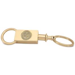 Jardine - University of Redlands Bulldogs Team Logo Two-Section Key Ring - Gold