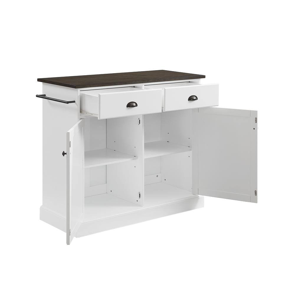 Alt View 1. Crosley Furniture - Shoreline Kitchen Island - White.