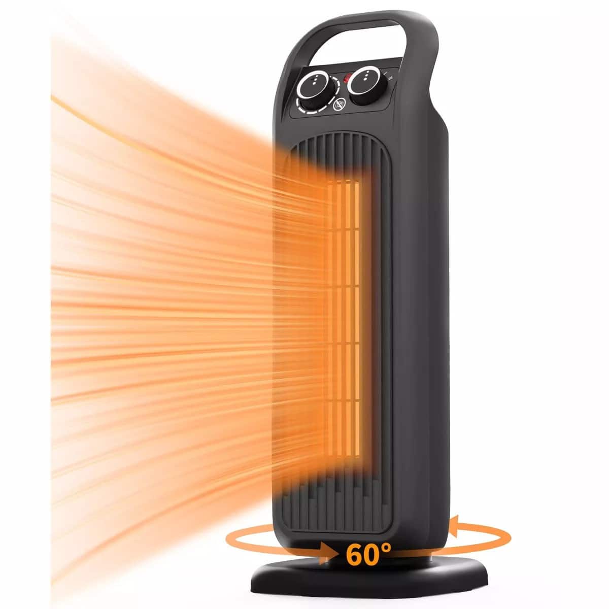 Sugift - 1500W Space Heater Electric Heater Portable PTC Ceramic Heater for Bedroom, Office, and Other Rooms