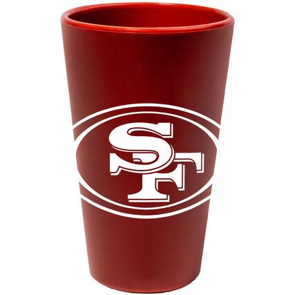 Front. WinCraft - San Francisco 49ers 16oz. Silicone Pint Glass - Multicolor.