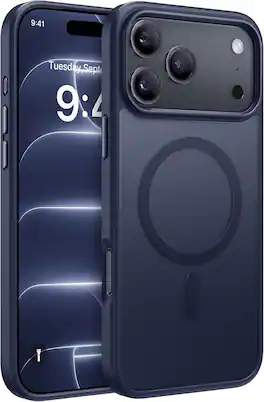 Core Tech - Magnetic Translucent Matte Case Compatible with Apple iPhone 18 Pro - Dark Blue