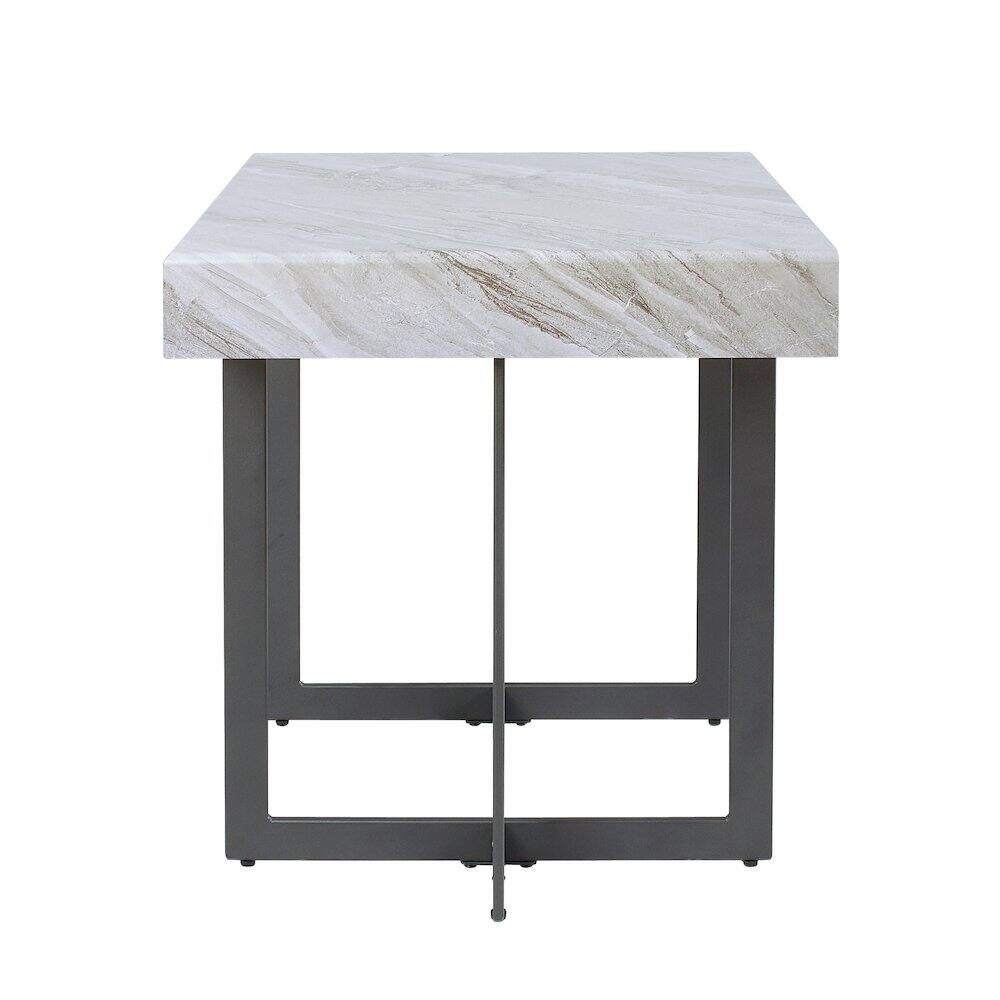 Left. Furniture of America - Vasket Contemporary Metal 1-Drawer End Table - Gray.