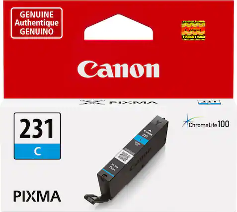 GENUINE Authentique GENUINO anon Lalu Canon Canor Canon PIXMA 231 231 PIXMA 231 Canon C 8 CU-231 Cyan ink Tank Canon ChromaLife 100