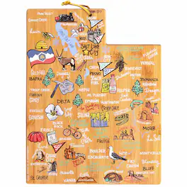 Totally Bamboo - Utah Cutting Board with Artwork by Fish Kiss