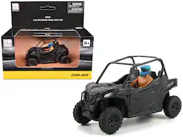 Can-Am Maverick Trail DPS 1000 Matt Black with Driver Figure 1/32 Diecast Model by BRP Models - Matte Black