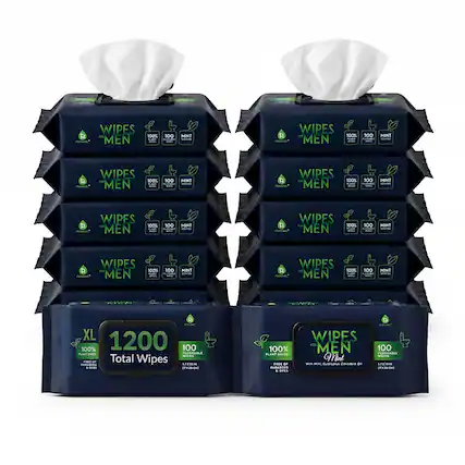 WIPES FOR MEN
100% PLANT BASED
100% RECYCLABLE
MINT
XL
1200 Total Wipes
100% PLANT BASED
100% RECYCLABLE
MINT
With Mint, Eucalyptus & Citrus Oil
FREE OF PARABENS & DYES