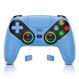 HM 1810 - Rgb Wireless Controller For Ps5/playstation 5 Pc With Turbo Macro Dynamic Vibration 6-axis Motion Control - Default