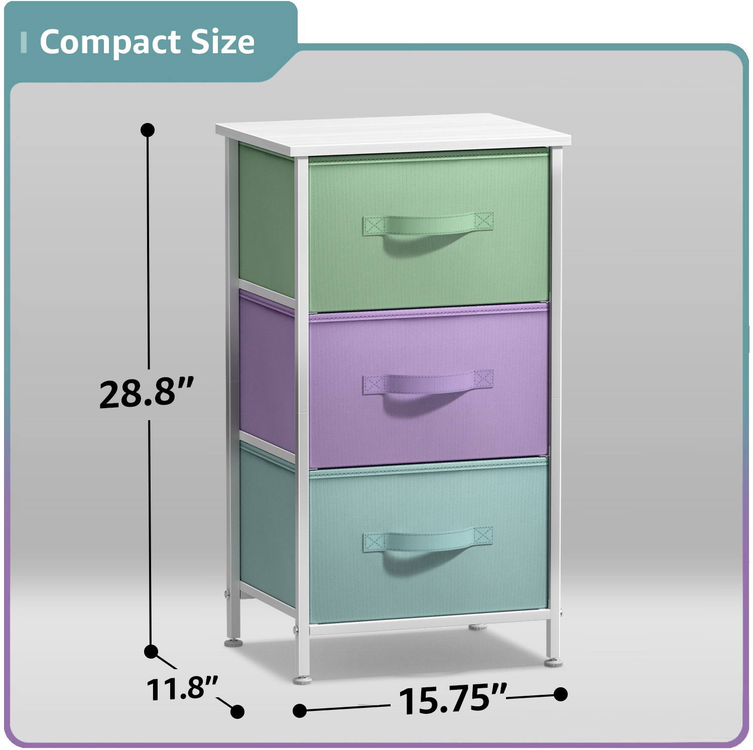 Compact Size

28.8"  
11.8"  
15.75"
