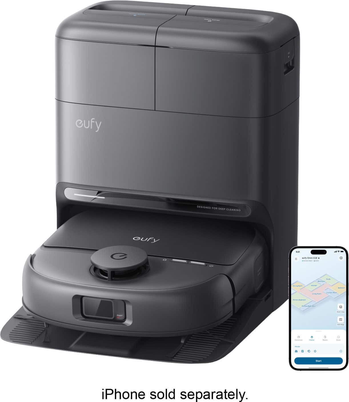 eufy - Robot Vacuum Omni C28 - Black