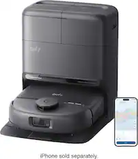 eufy DESIGNED FOR DEEP CLEANING
Gury e - ay - - 21 - swrT
iPhone sold separately.