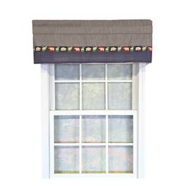 RLF Home - 100% Cotton Cabin Tailored Fully lined Windows Rod Pocket Valance 50" x 15" - Blue