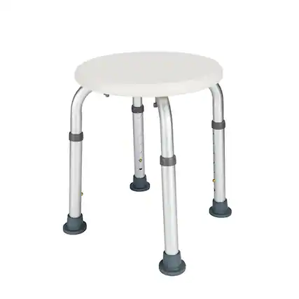 Front. Winado - 7-Level Adjustable Bathtub Bench & Round Seat Shower Chair with Anti-Skid Feet, 300lbs Capacity, Tool-Free Installation - White.