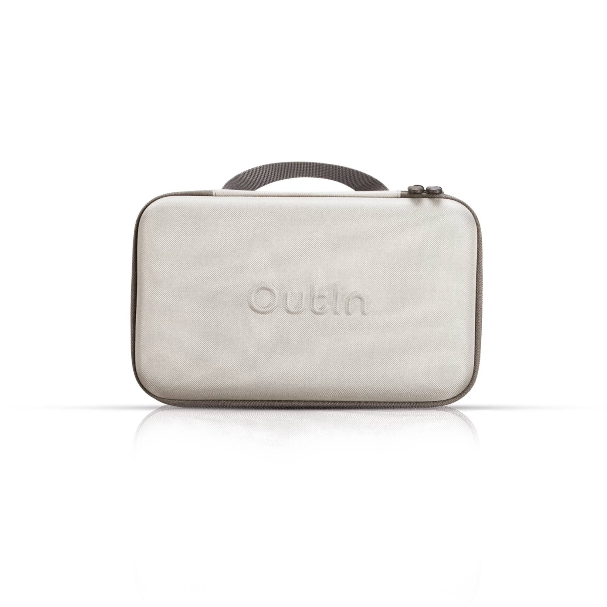 Front. Outin - Nano Portable Espresso Maker Protective Carrying Case - Sandstone White.