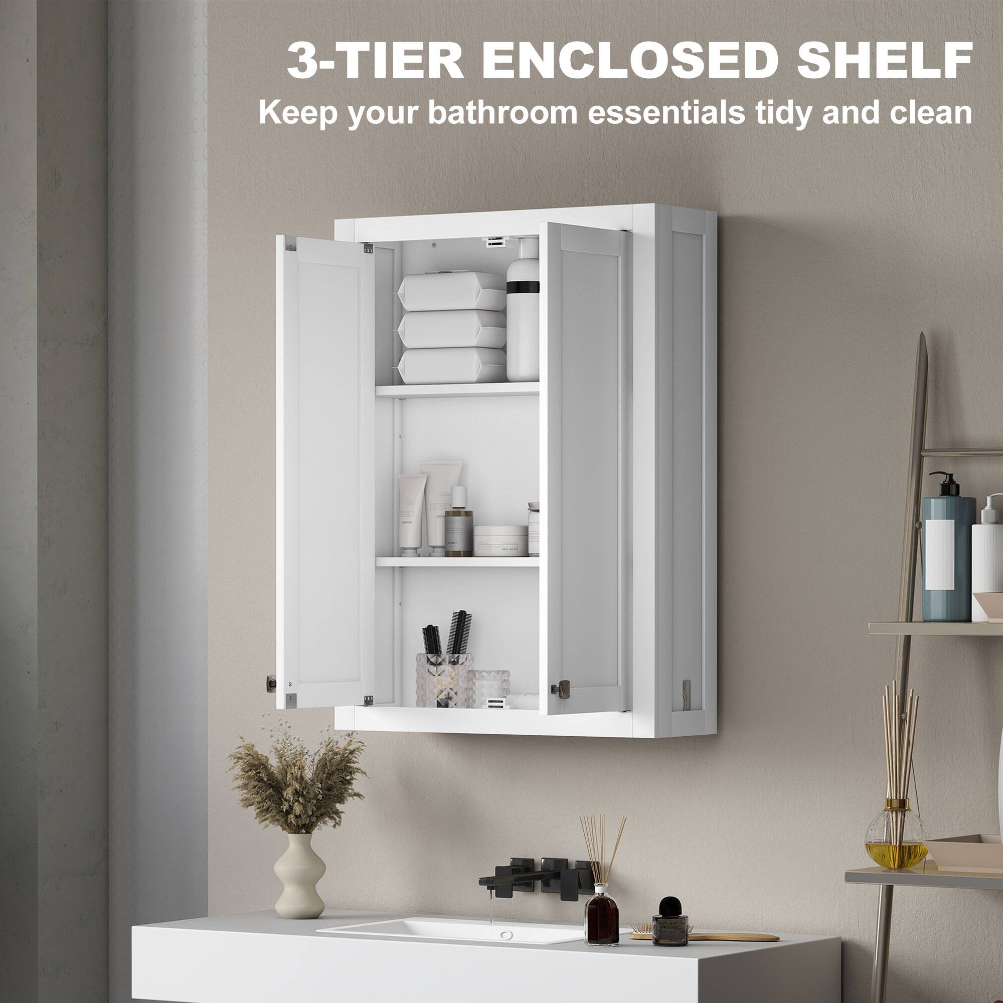 3-TIER ENCLOSED SHELF  
Keep your bathroom essentials tidy and clean