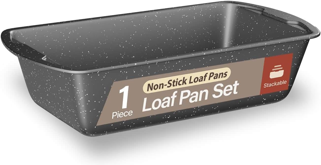 Bakken- Swiss - Loaf Pan 11" – Nonstick, Carbon Steel, PTFE-Free, Oven & Dishwasher Safe, Stackable - Gray Marble