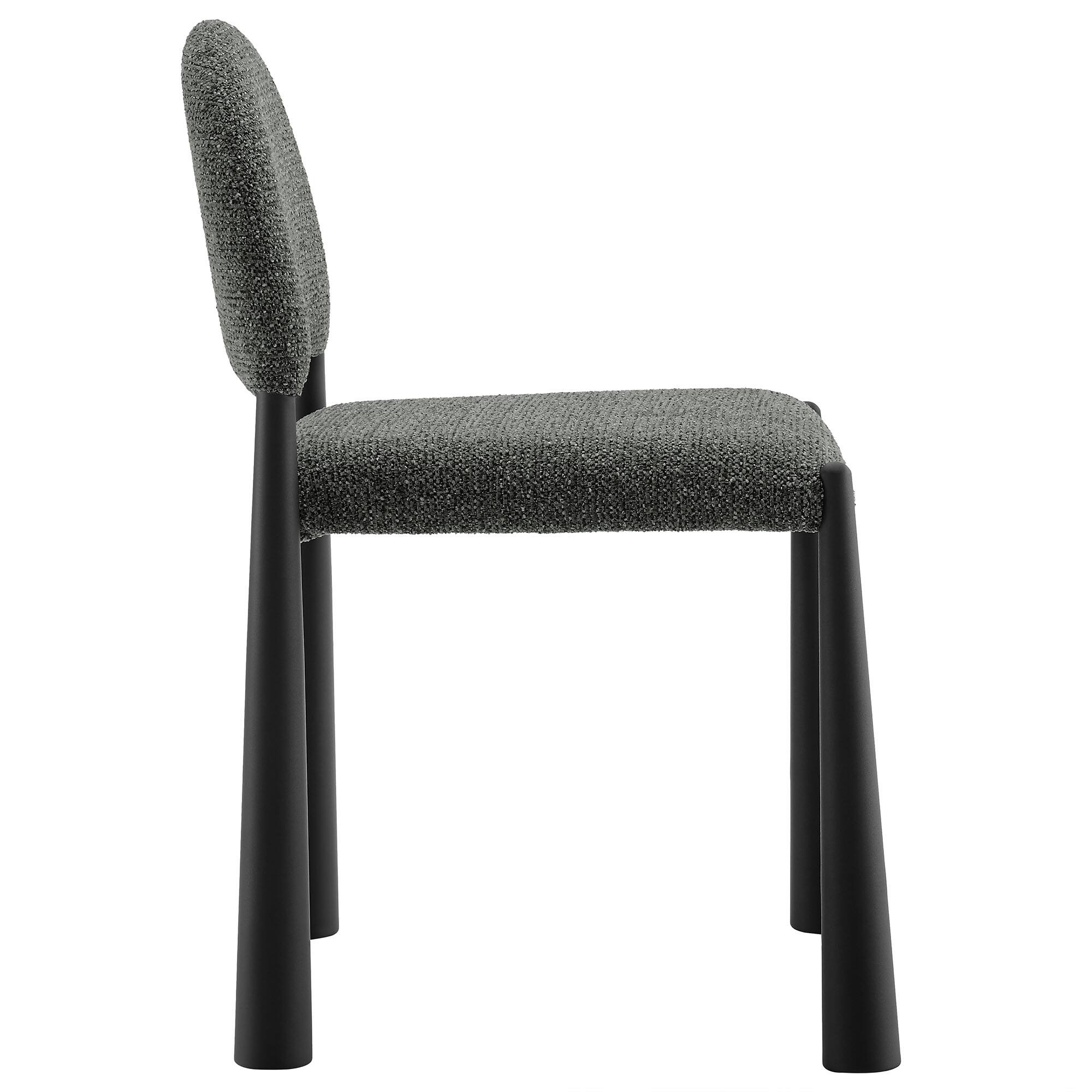 Alt View 1. Modway - Hayley Upholstered Fabric Dining Side Chair by Modway - Gray.