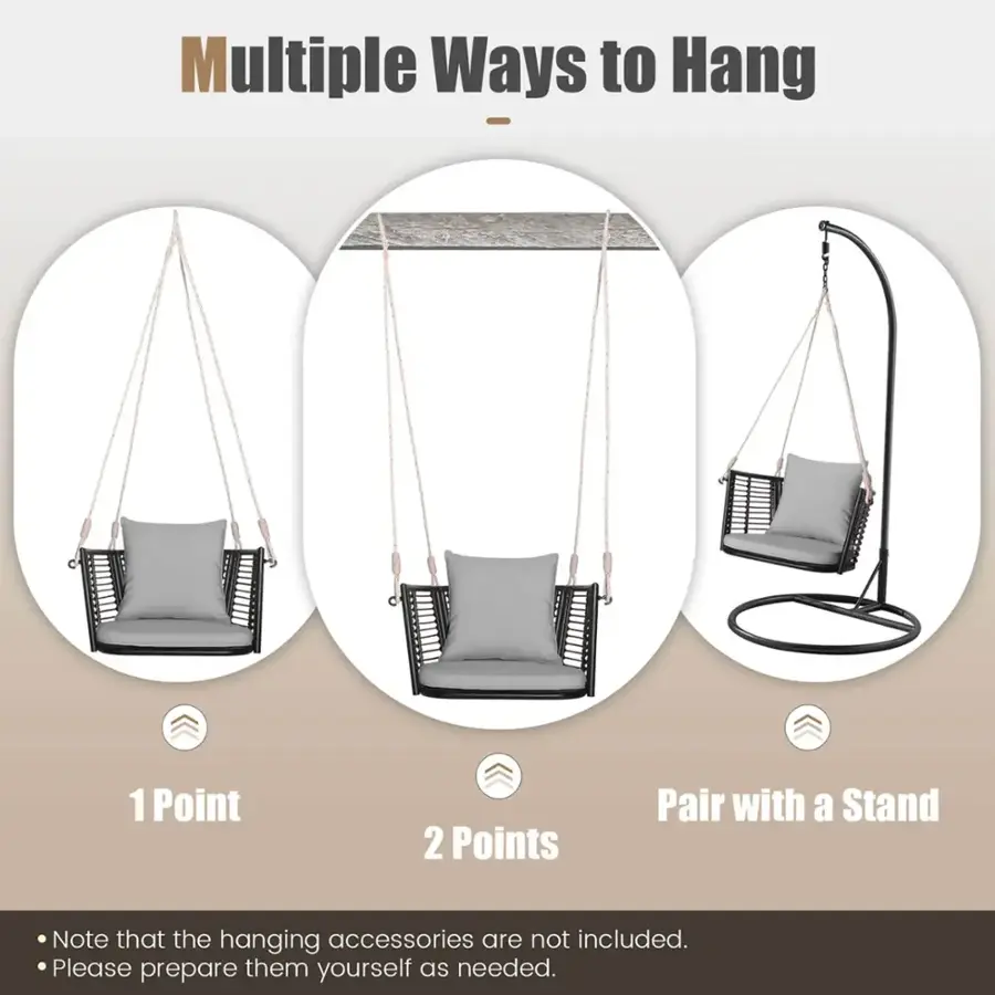 Multiple Ways to Hang - 1 Point 2 Points Pair with a Stand Note that the hanging accessories are not included. Please prepare them yourself as needed.