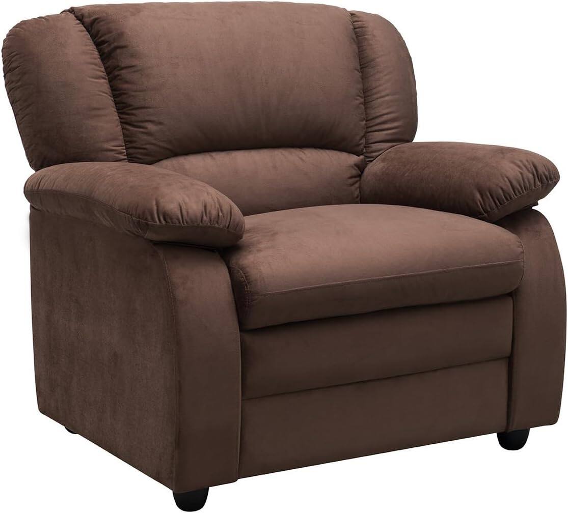 Left. Kings Brand Furniture - Kings Brand Furniture Benton Fabric Chair - Dark Brown.
