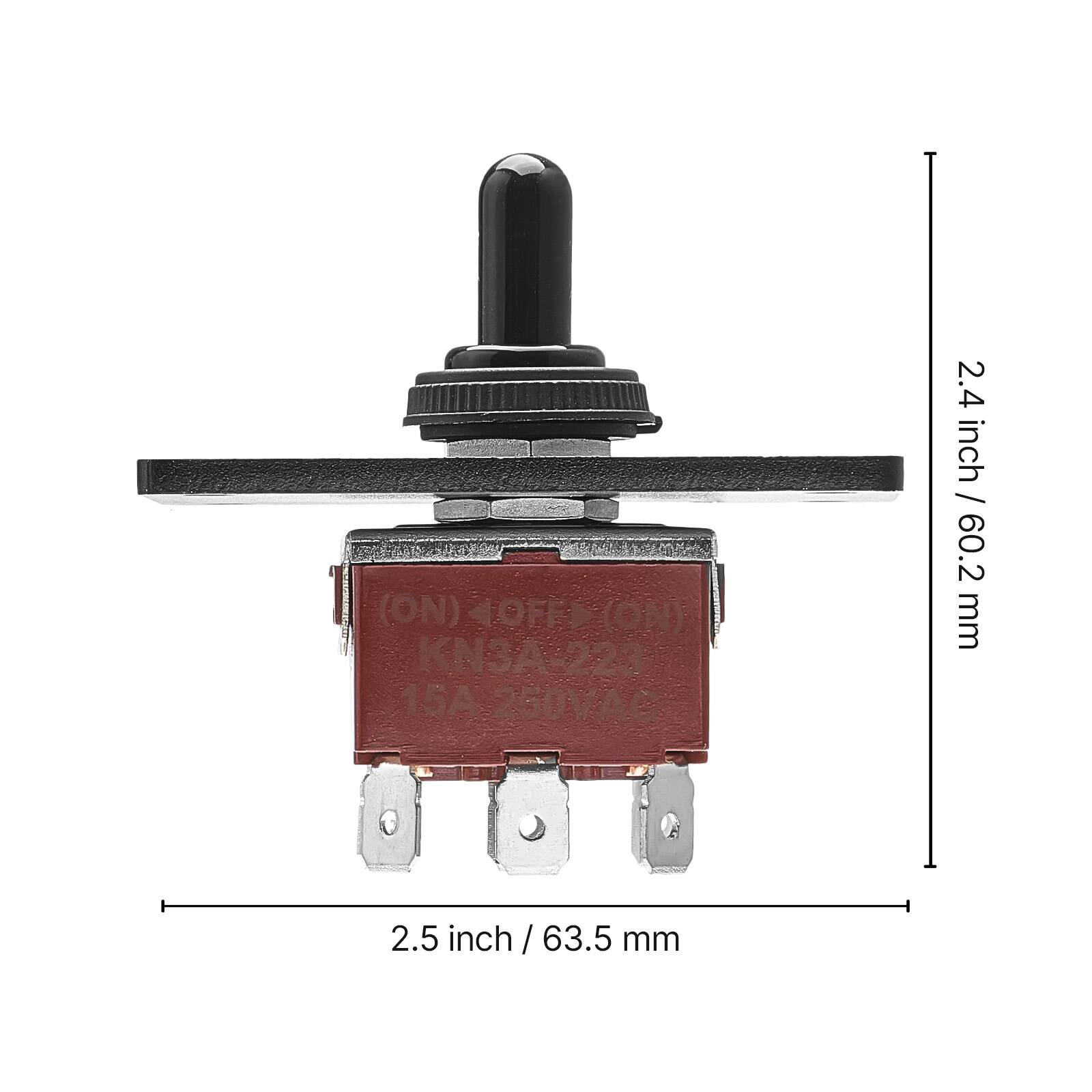 (ON) OFF (ON)  
KN3A423  
15A 250VAC  
2.4 inch / 60.2 mm  
2.5 inch / 63.5 mm