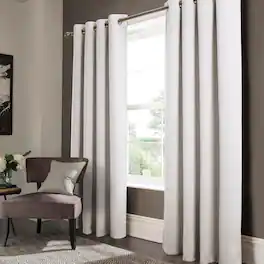 RT Designers Collection - Anchorage Blackout Grommet Curtain Panel 54" x 84" - White