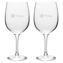 Jardine - Findlay Oilers Two-Piece 19oz. Traditional Wine Glass Set - Multicolor