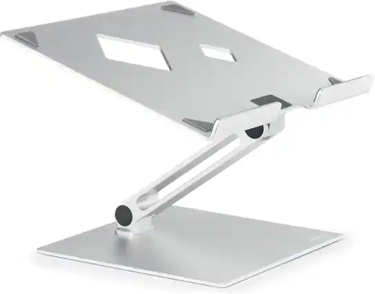 Front. HongFei - Folding Adjustable Laptop & Tablet Holder - Non Slip Silver Aluminum Laptop Mount for 10" - 17" Laptops - Silver.