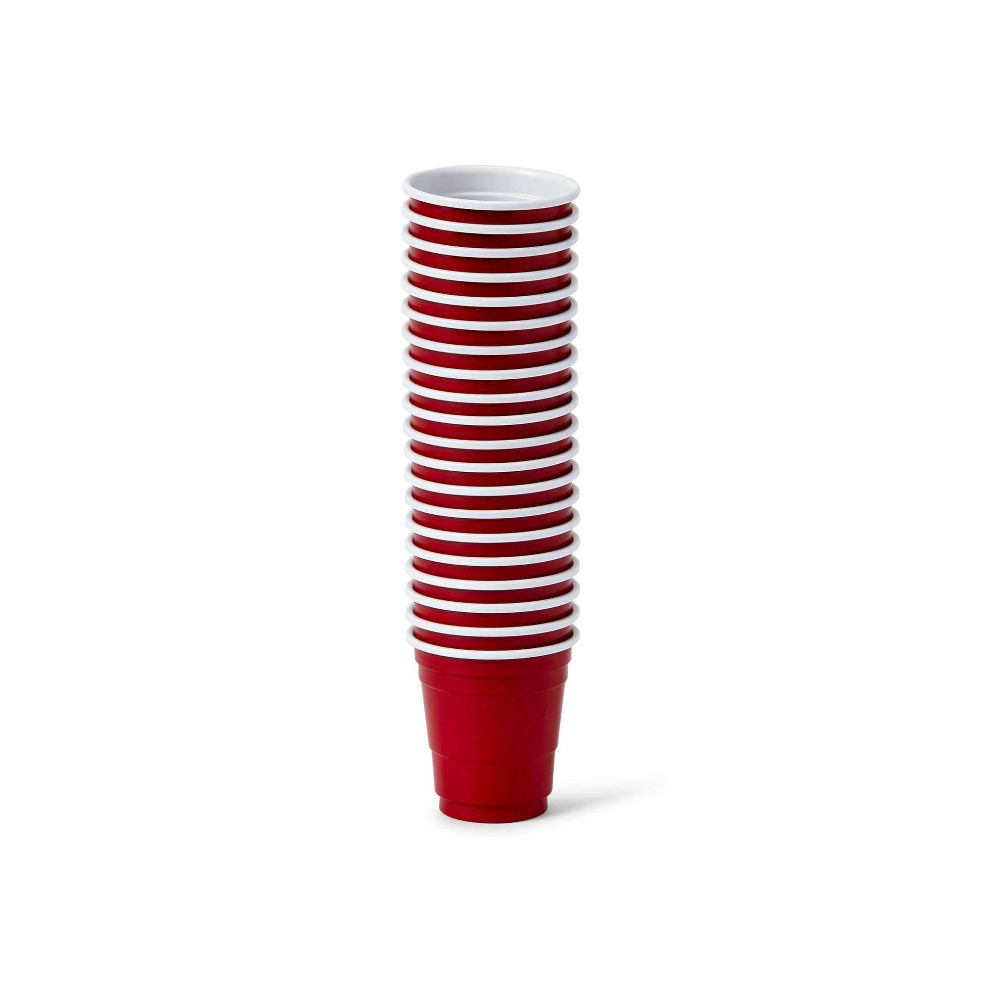 Alt View 1. Just Funky - 20 Pack Shot Glasses - 1.5 oz Acrylic Party Cup - Red Plastic Shot Glass - Red.