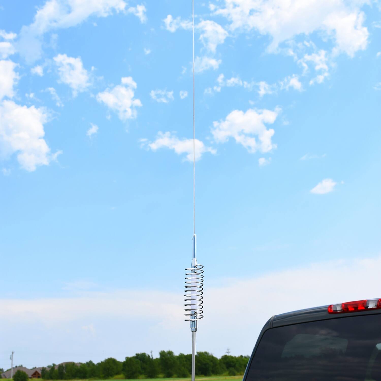 Alt View 1. Tram - 5,000-Watt Penetrator Sparrow 26-30 MHz CB Antenna, 49.25" Stainless Steel Whip, 6" Shaft - Stainless Steel.