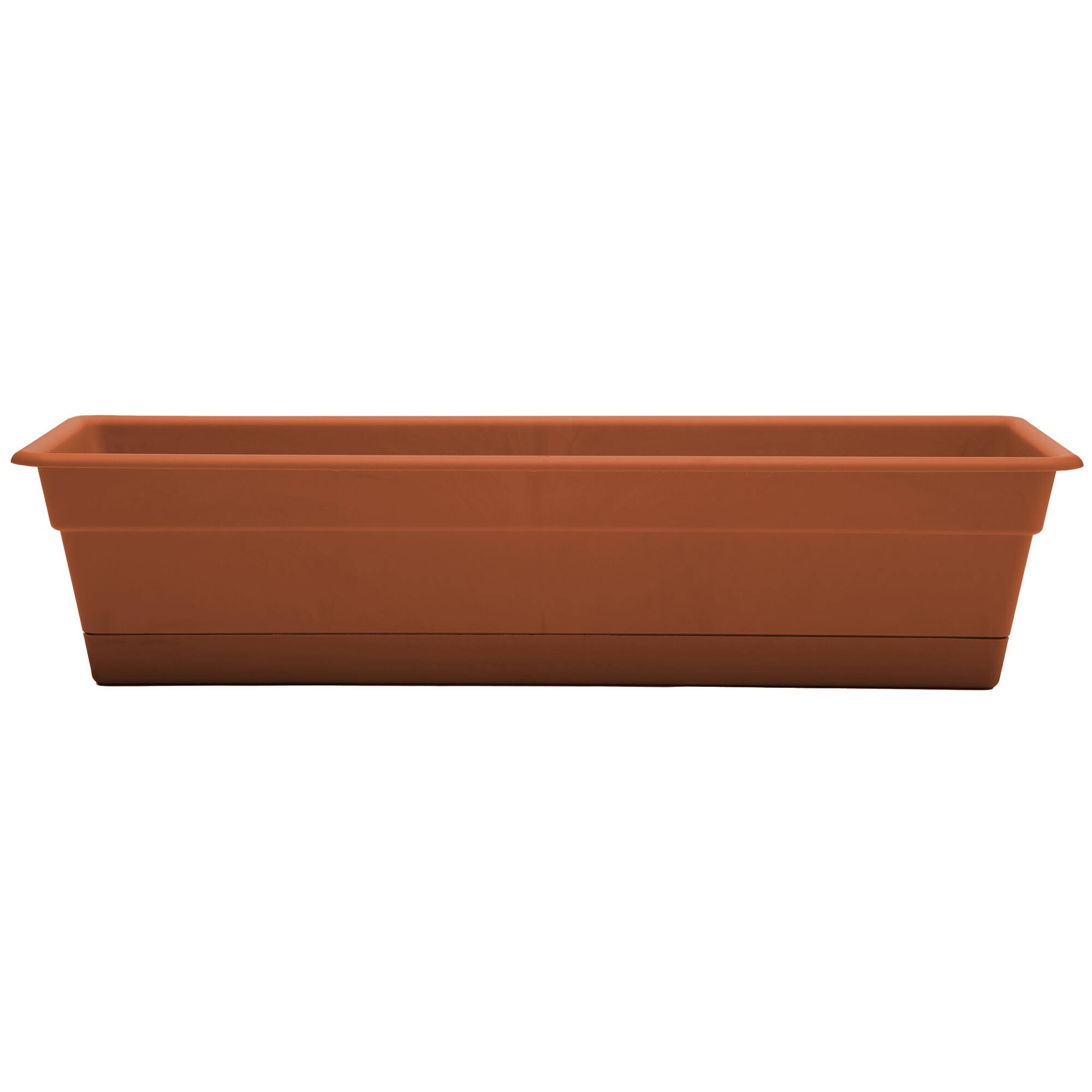Front. Bloem - Terra Cotta 24" - Durcott Window Box Planter.