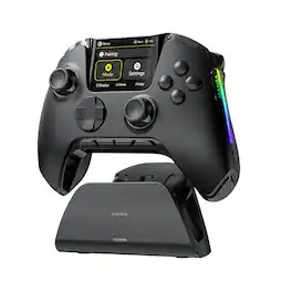 Manba - One Wireless Gaming Controller with Interactive Screen for Switch, Switch 2, PC, Android and iOS with Charging - Black