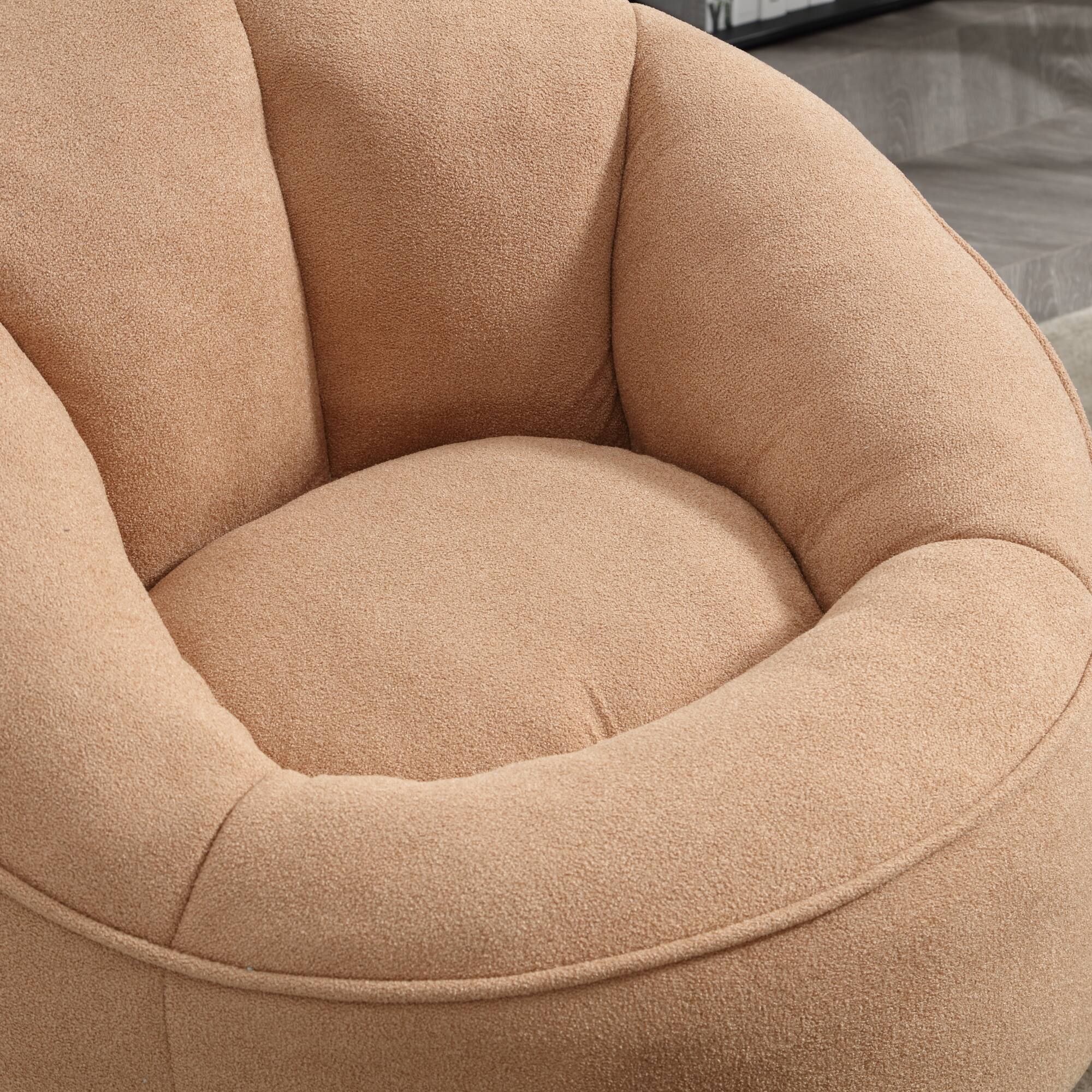 Alt View 8. GOODSILO - Premium Microfiber Bean Bag Sofa Chair with Detachable Footrest for Ultimate Comfort and Relaxation - Tan.