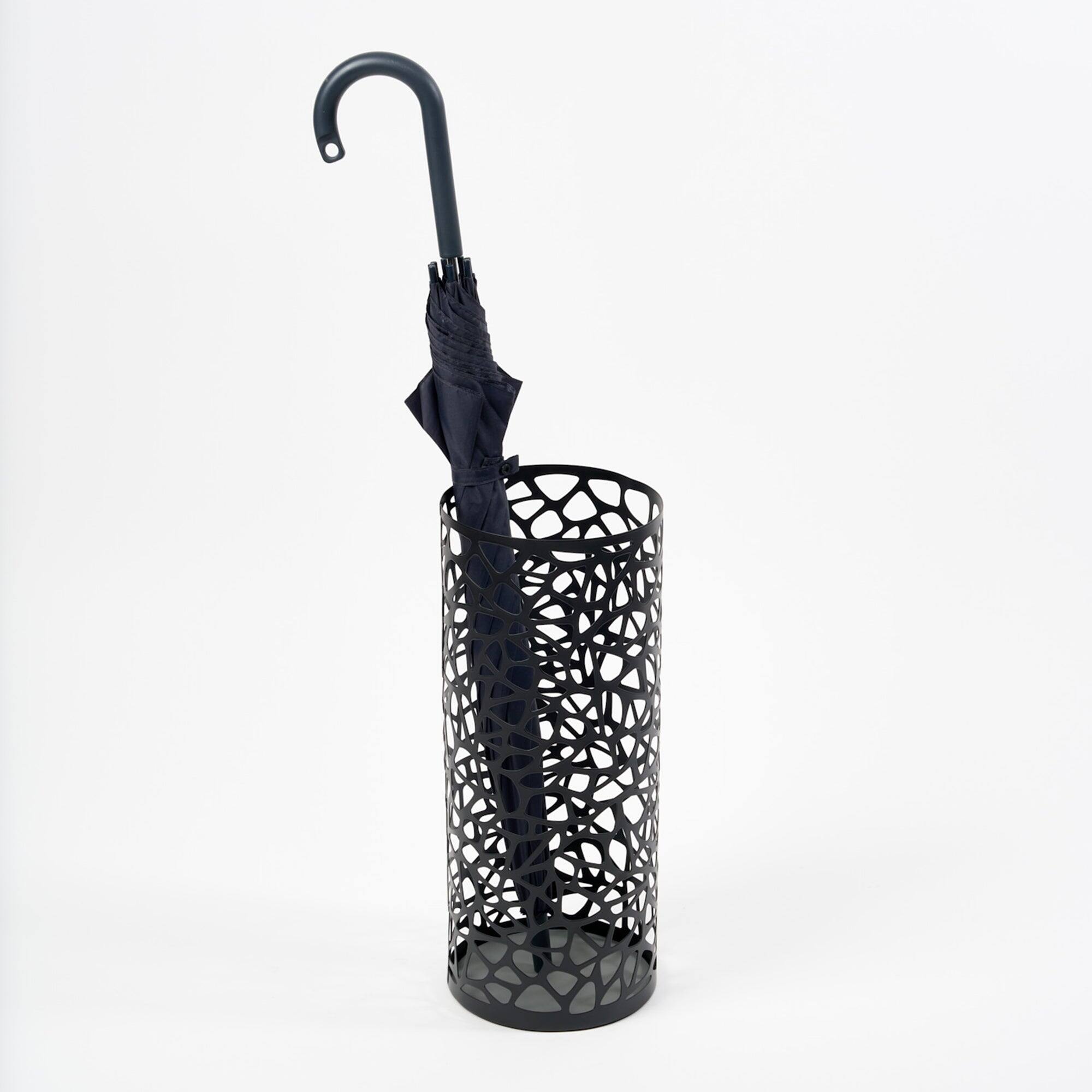 Alt View 1. Yamazaki Home - Umbrella Stand - Round - Steel - Black.