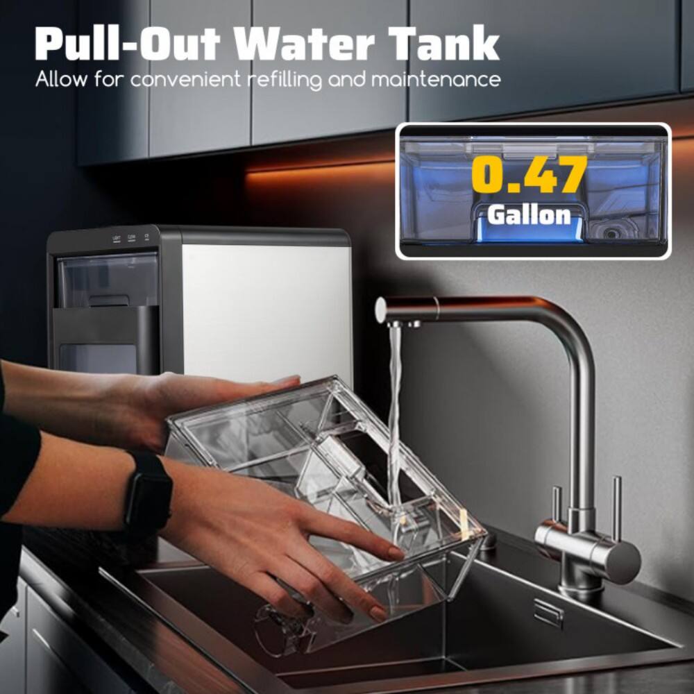 Pull-Out Water Tank  
Allow for convenient refilling and maintenance  
0.47 Gallon