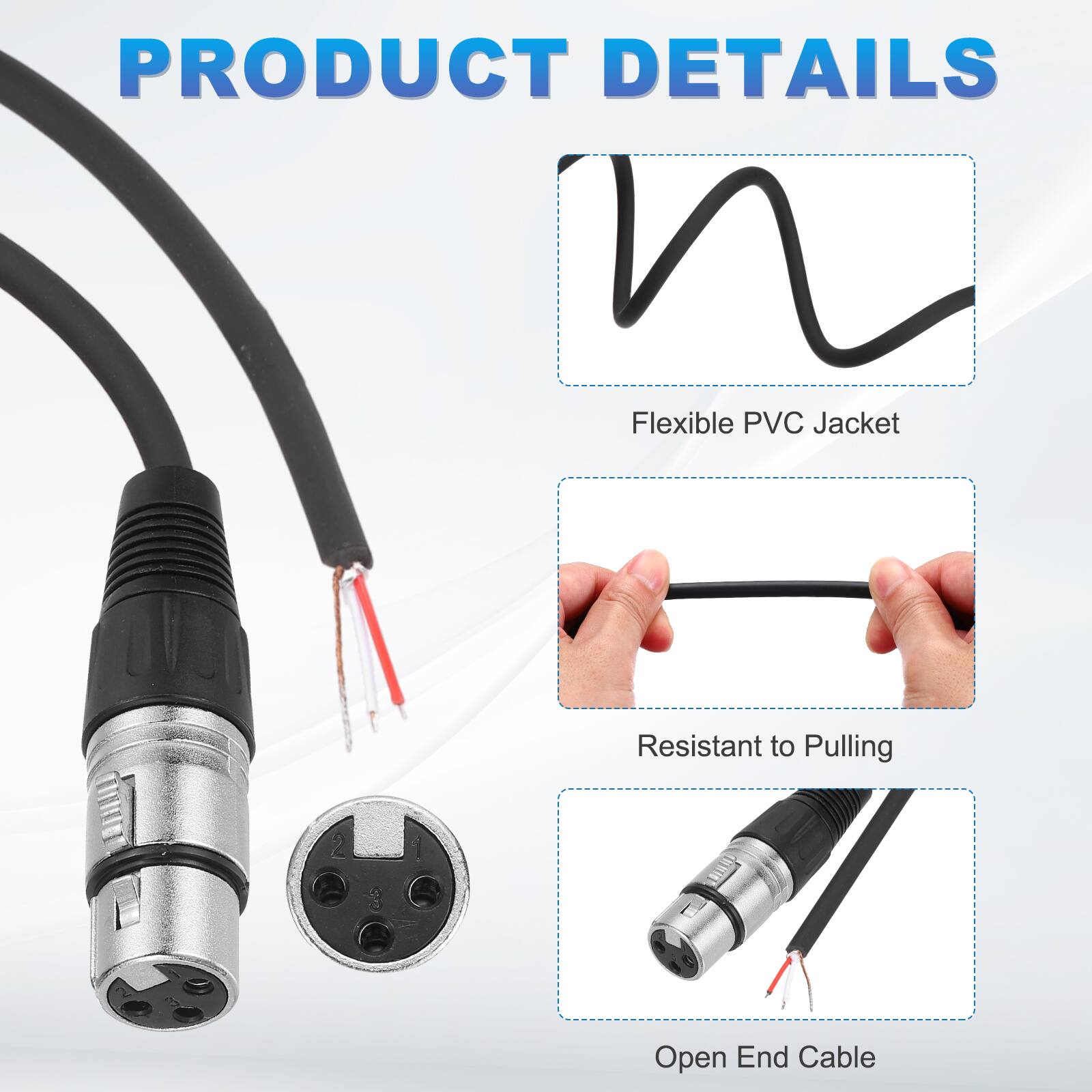 PRODUCT DETAILS

- Flexible PVC Jacket
- Resistant to Pulling
- Open End Cable