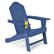 Front. Costway - Patio Adirondack Chair Weather Resistant Garden Deck with Cup Holder - Navy.