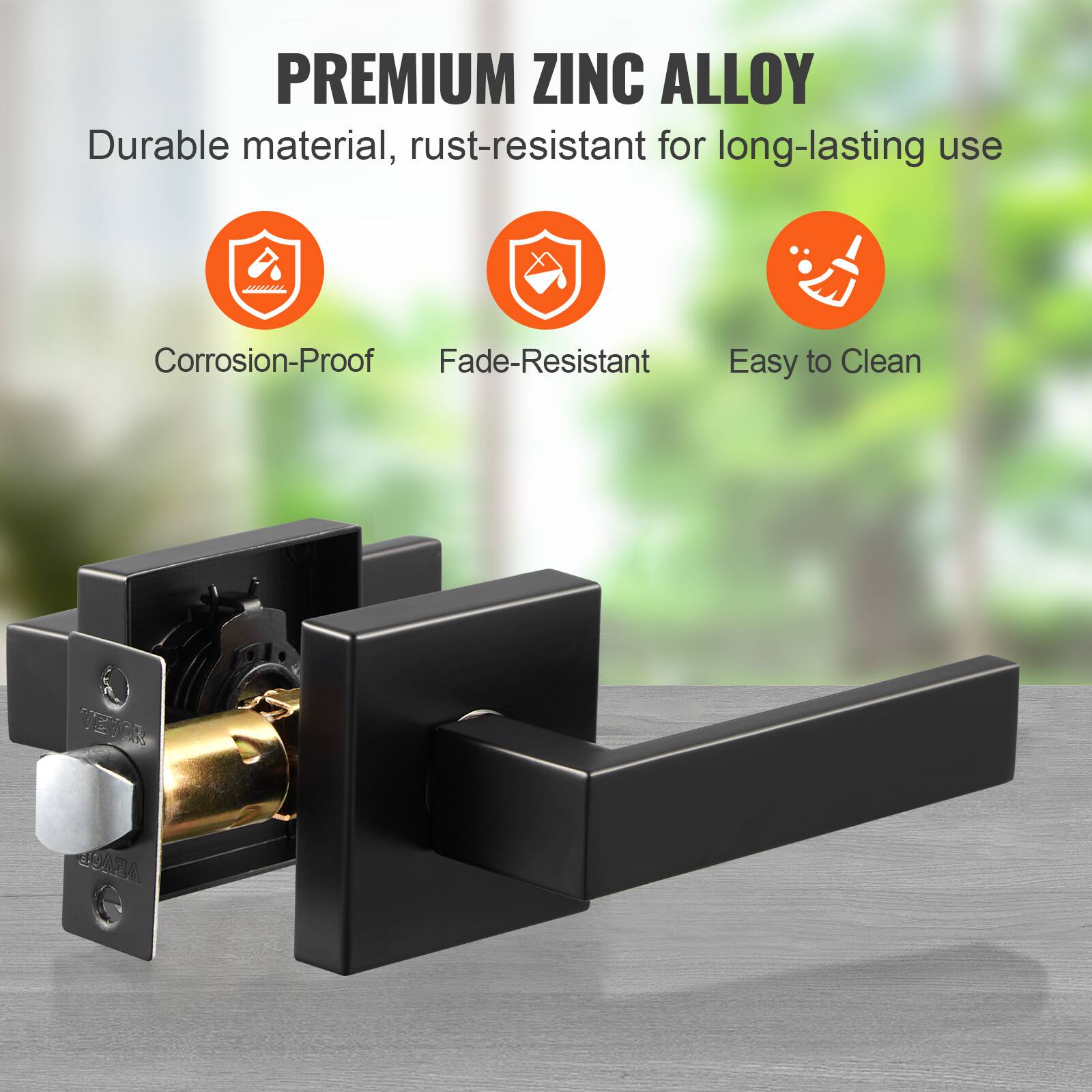 PREMIUM ZINC ALLOY  
Durable material, rust-resistant for long-lasting use  

- Corrosion-Proof  
- Fade-Resistant  
- Easy to Clean
