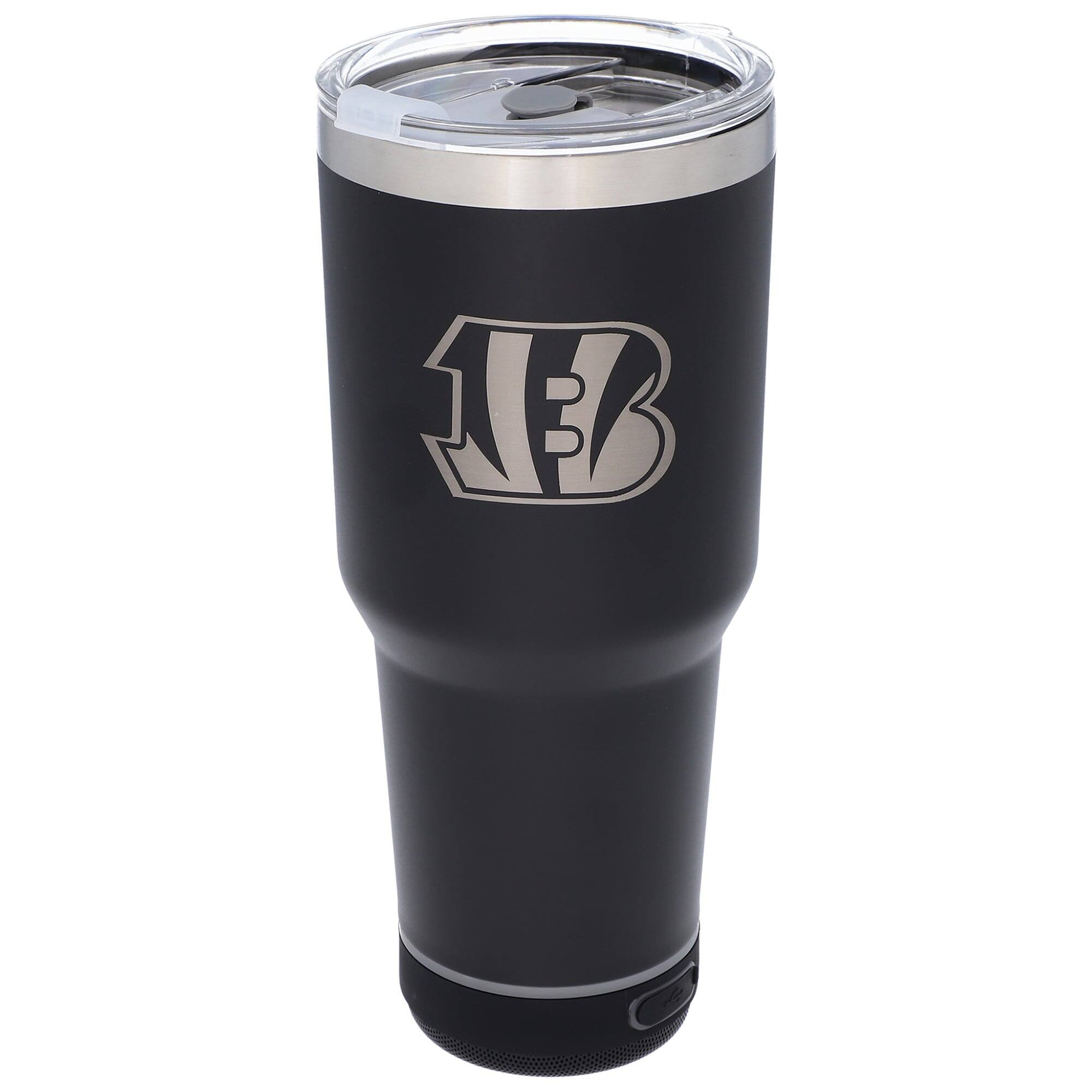 Front. The Memory Company - Cincinnati Bengals 30oz. Stainless Steel LED Bluetooth Tumbler - Multicolor.