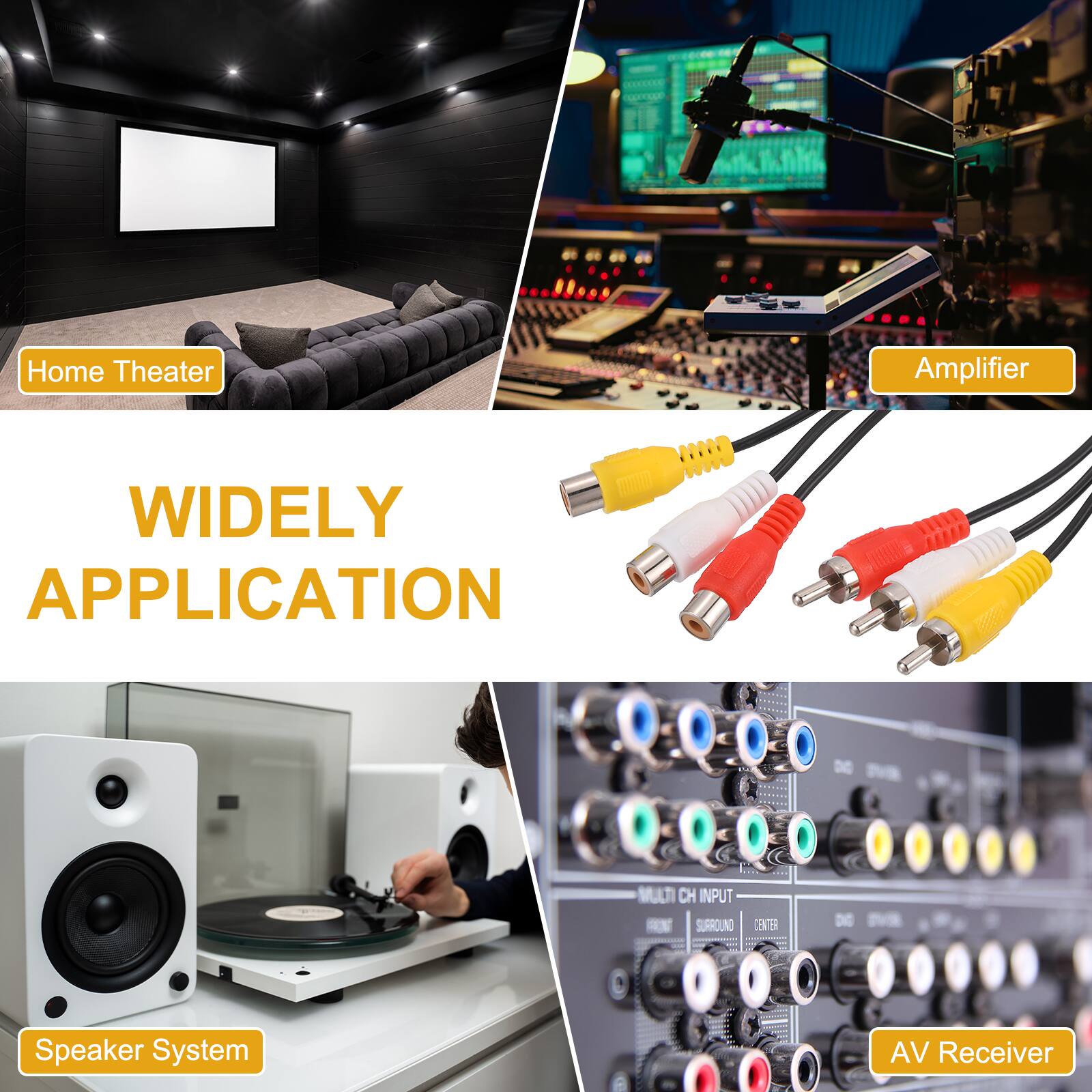 Home Theater Amplifier  
WIDELY APPLICATION  
MULTI CH INPUT  
SURROUND CENTER  
DE Speaker System  
AV Receiver