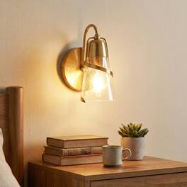 Parrot Uncle - 5” Glass Shade Wall Light - Gold