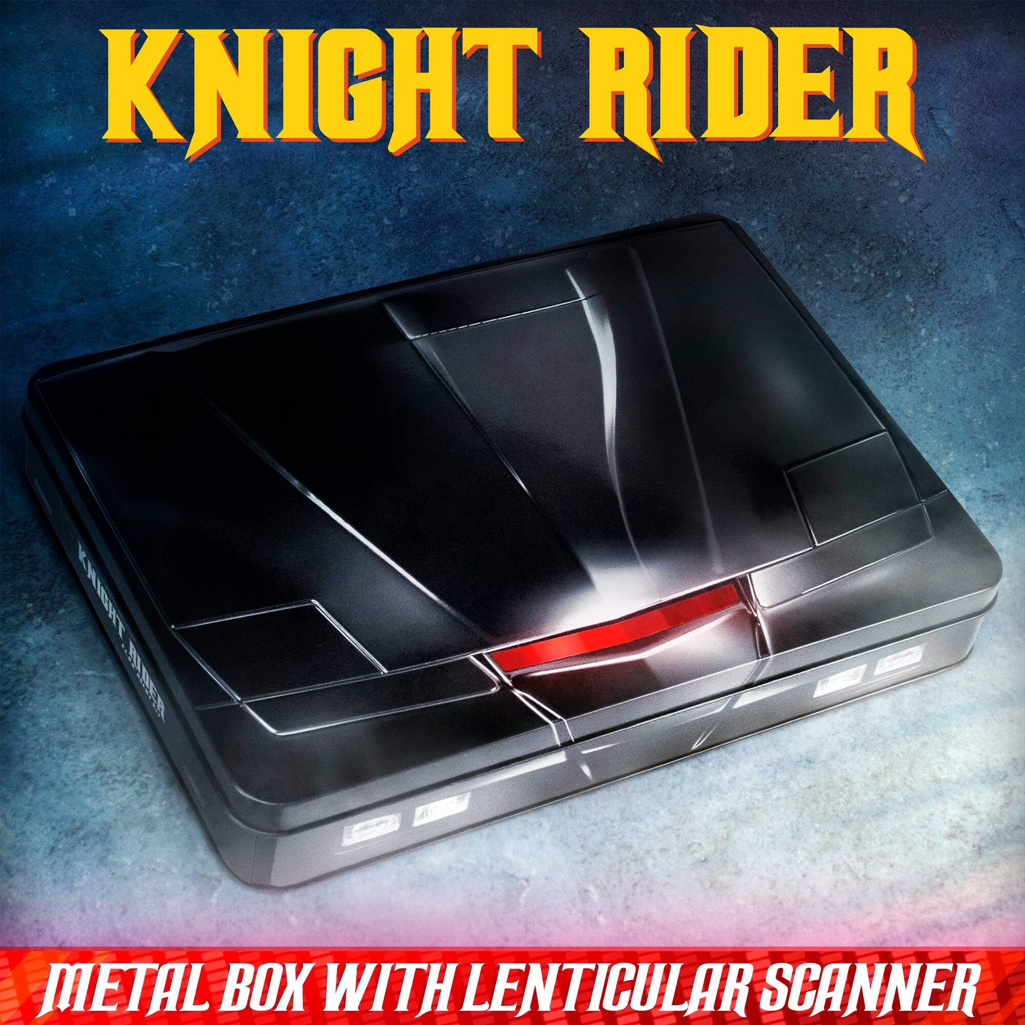 KNIGHT RIDER METAL BOX WITH LENTICULAR SCANNER