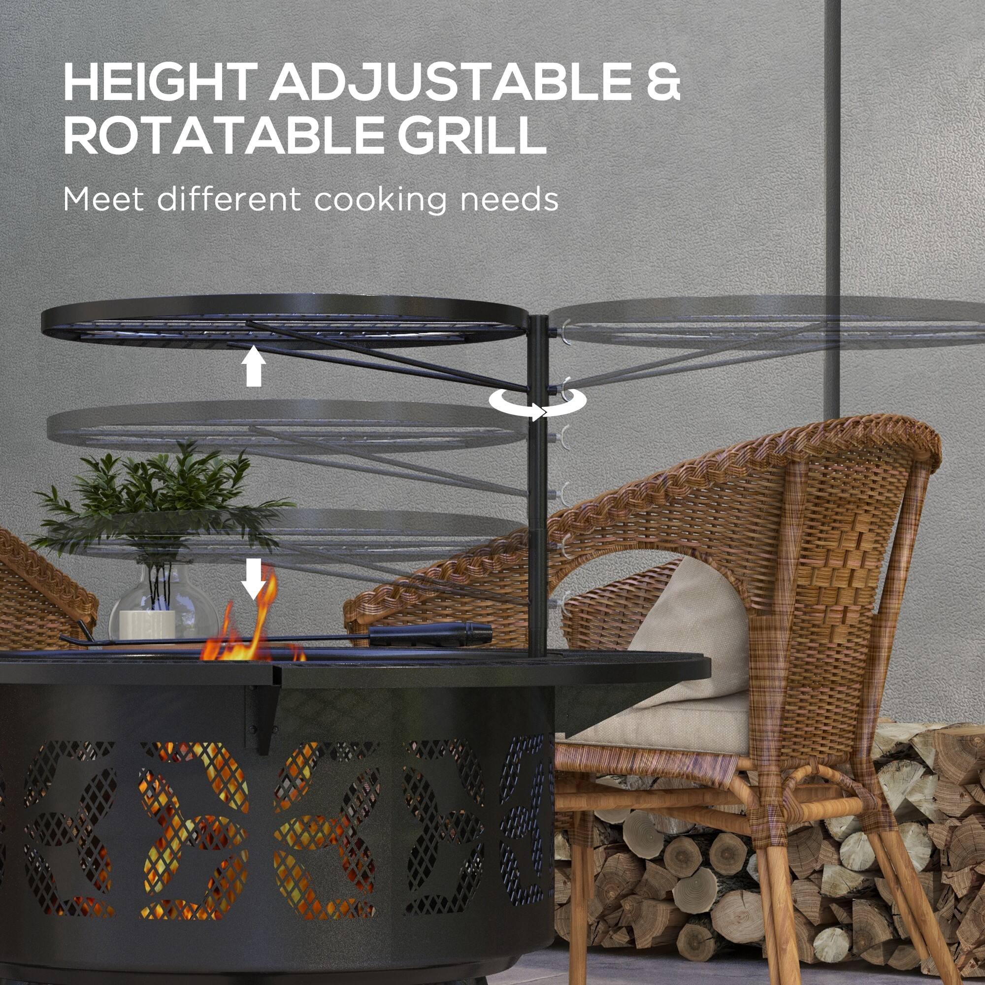 HEIGHT ADJUSTABLE & ROTATABLE GRILL  
Meet different cooking needs