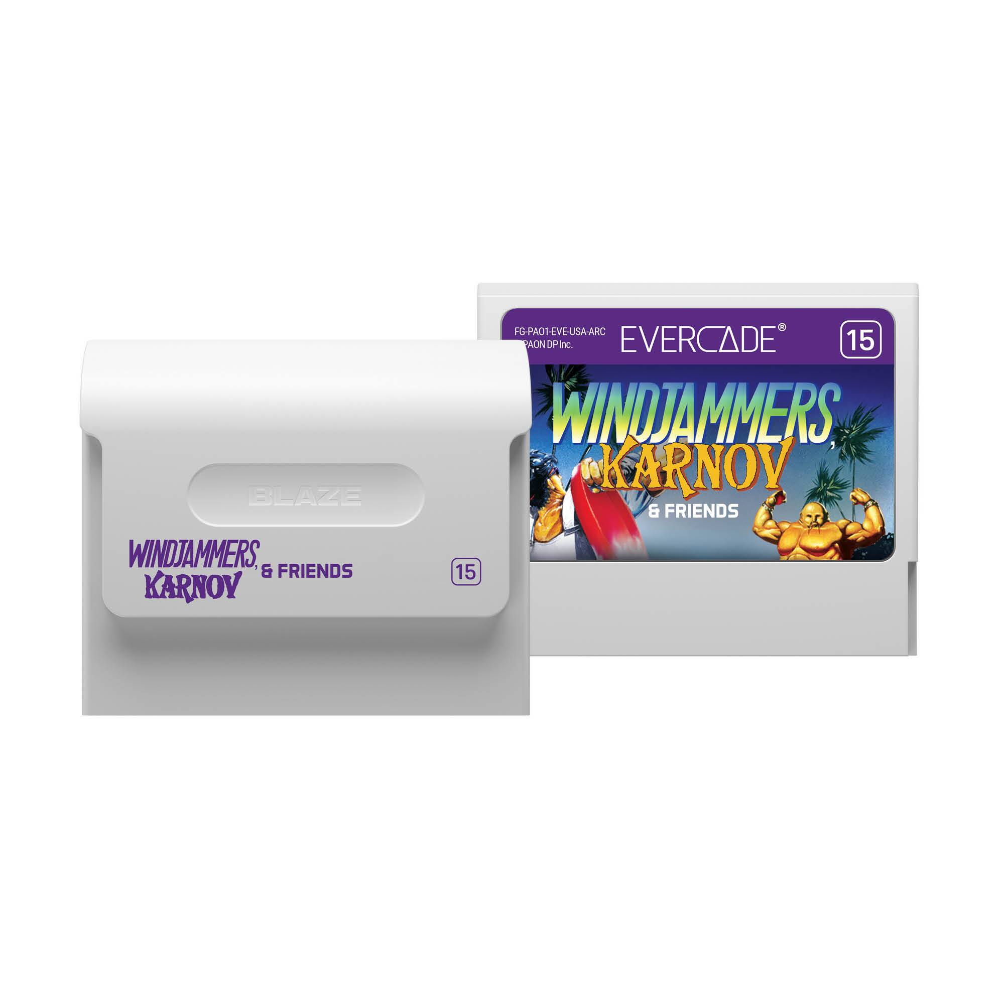 BLAZE WINDJAMMERS & FRIENDS KARNOV A FG PADT EVE LVL-USA-A USA ARC AON OF Inc. EVERCADE 15 WINDJAMMERS N KARNOV & FRIENDS 15