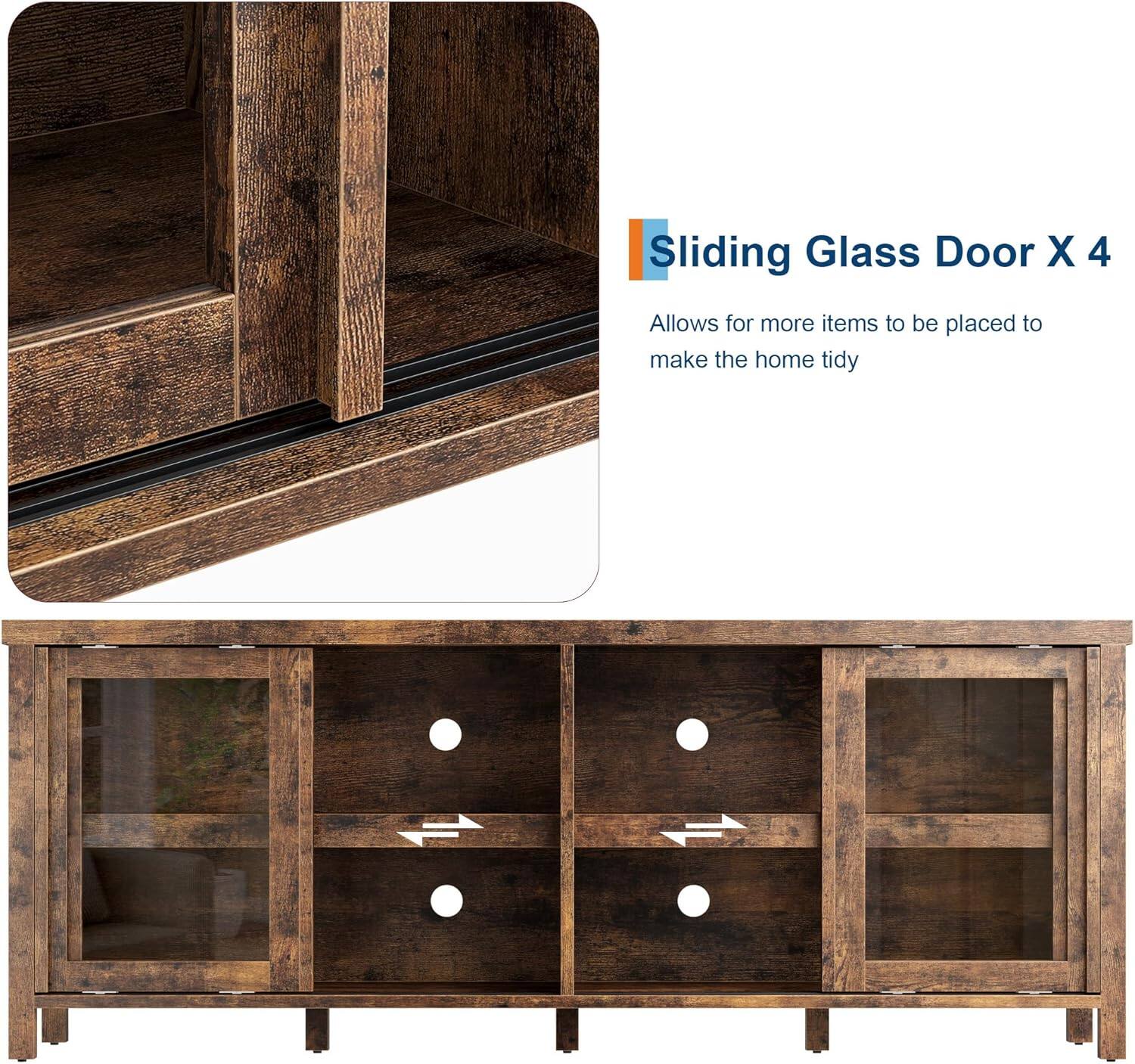 Sliding Glass Door X 4  
Allows for more items to be placed to make the home tidy