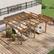Alt View 3. Outsunny - 12' x 16' Outdoor Pergola, Wood Gazebo Grape Trellis with Stable Structure for Climbing Plant Support, Garden - Brown.
