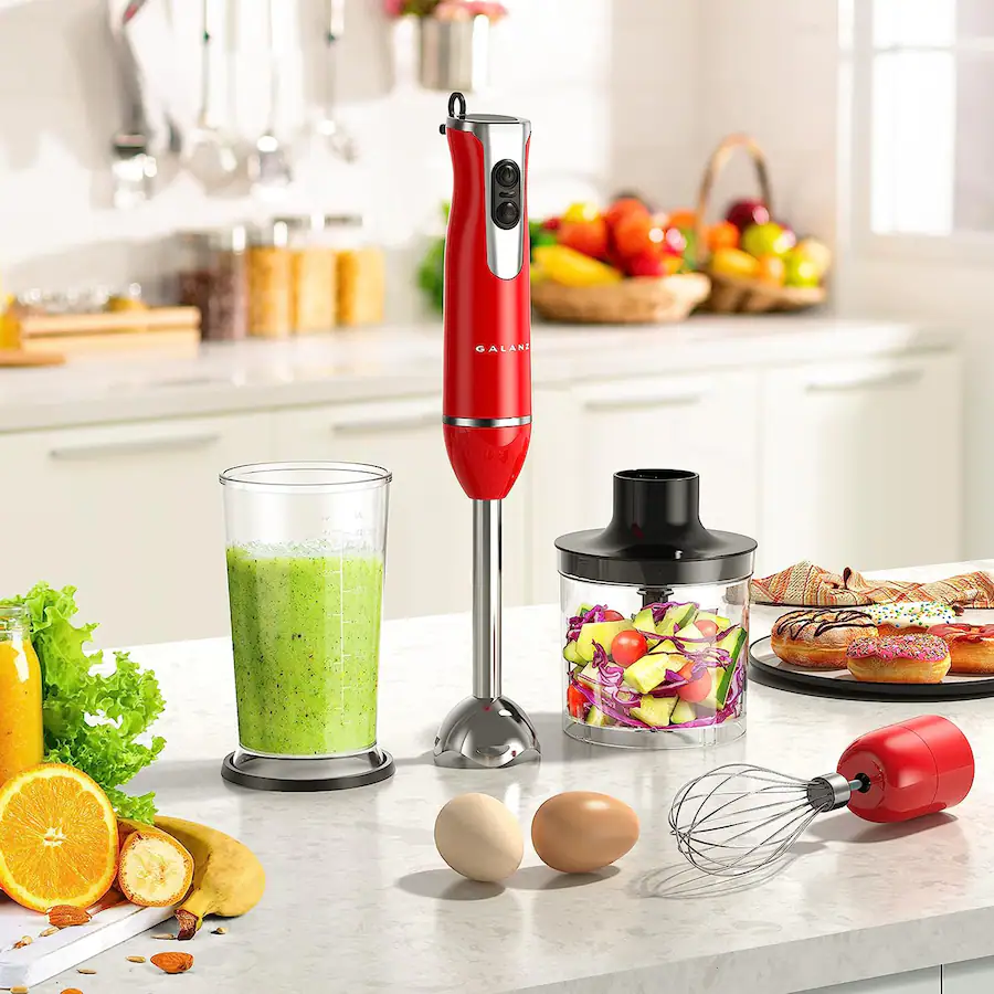 Galanz 2 Speed Multi Function Retro Immersion Hand Blender in Hot Rod ...