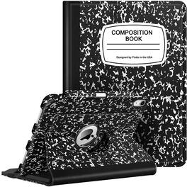 Kitcheniva - Rotating Protective Case For iPad Air 11 Inch M3 2025 2024 And iPad Air 5th 4th - Black and White